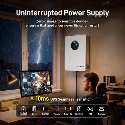 48V 12Kw Hybrid Inverter, 120/240V Split Phase Solar Charger