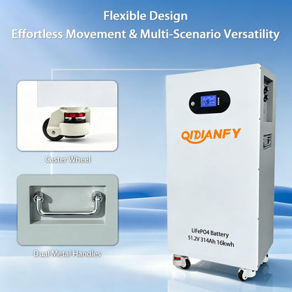 48V 314Ah Lifepo4 Battery, 16.1Kwh Energy with Breaker