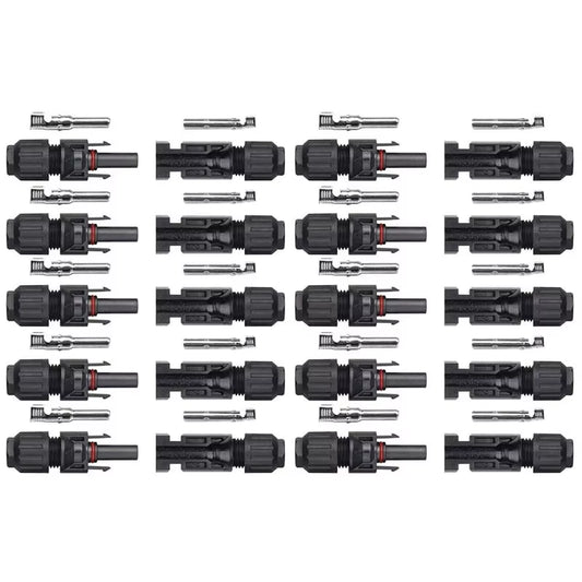 10 Pairs Solar Connector MC4 1000V Solar Plug 30A for PV Cable Connection UV Resistant IP67 Male Female Connector