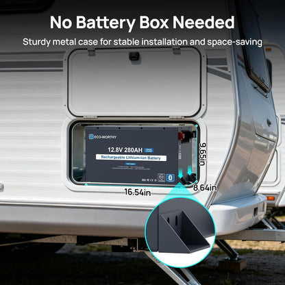 Energyrock 12V 280Ah Metal Case Lifepo4 Lithium Battery