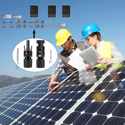 10 Pairs Solar Connector MC4 1000V Solar Plug 30A for PV Cable Connection UV Resistant IP67 Male Female Connector