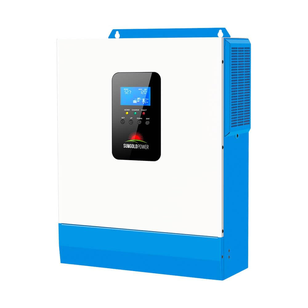 SUNGOLDPOWER UL1741 5000W Hybrid Solar Inverter,48V DC to 110V/120V Ac,All in One,80A MPPT Solar Charger and 40A AC Battery Charger Pure Sine Wave for off Grid System(No Parallel)