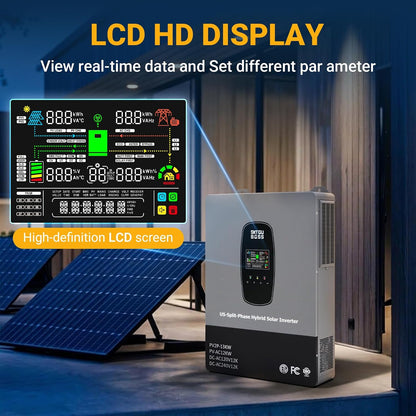 12000W Hybrid Solar Inverter with Wifi, 48V Split Phase
