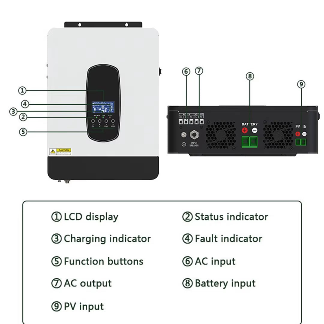 Solar Photovoltaic Inverter Control Integrated Machine - High-Power 1KW - 11KW Pure Sine Wave Inverter