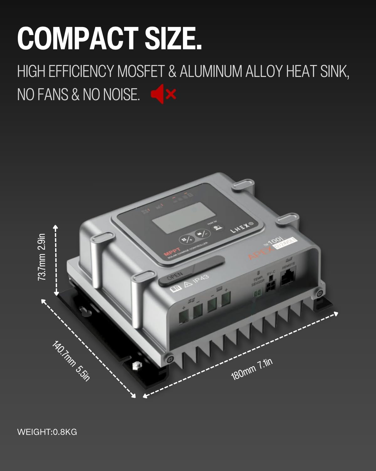 Controlador MPPT 40A 12V/24V | Carga solar