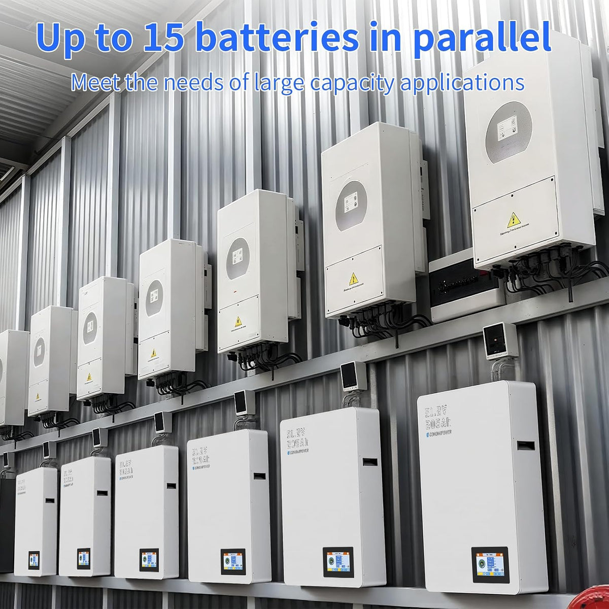 48V 200Ah(205Ah) Lifepo4 Battery Wall Mounted, 10.49Kwh Solar Storage 8000+ Cycles 48V Rechargeable Lithium Battery with 200A BMS for Photovoltaic System, Home Use, Emergency, RV