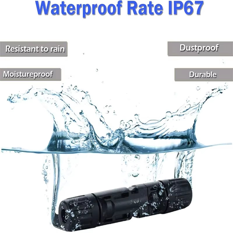 10 Pairs Solar Connector MC4 1000V Solar Plug 30A for PV Cable Connection UV Resistant IP67 Male Female Connector