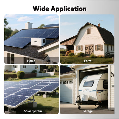 3500W Pure Sine Wave Solar Inverter Charger, 48V DC to 120V AC All-In-One Solar Inverter, Built in 80A MPPT Charge Controller, for 48V Lead Acid/Lifepo4 Battery, Home Energy Storage, Off-Grid