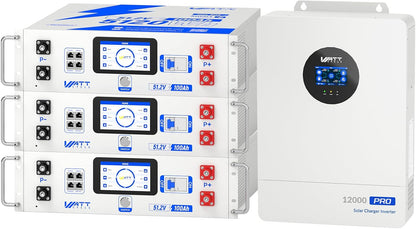 Kit 3 baterías 48V 100Ah + inversor solar 12kW
