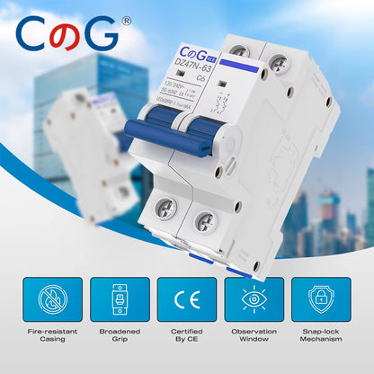 DZ47N 1P/2P 6A 10A 16A 20A 25A 32A 40A 50A 63A Circuit Breaker 120/240V MCB Din Rail Mount AC Disconnect Switch