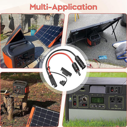 10AWG Solar PV Extension Cable SAE to MC4 Male Female 30A 600V for RV Solar Pan