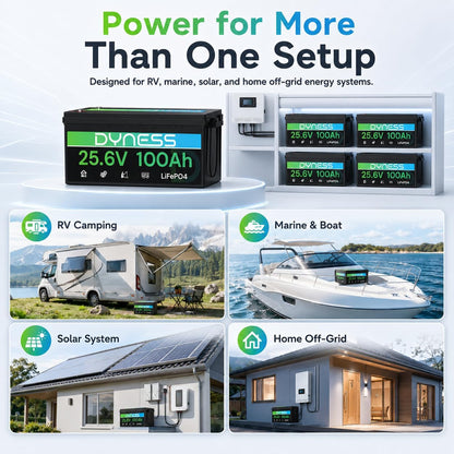 24V 100Ah Lifepo4 Lithium Battery Deep Cycle for Marine, RV, Solar