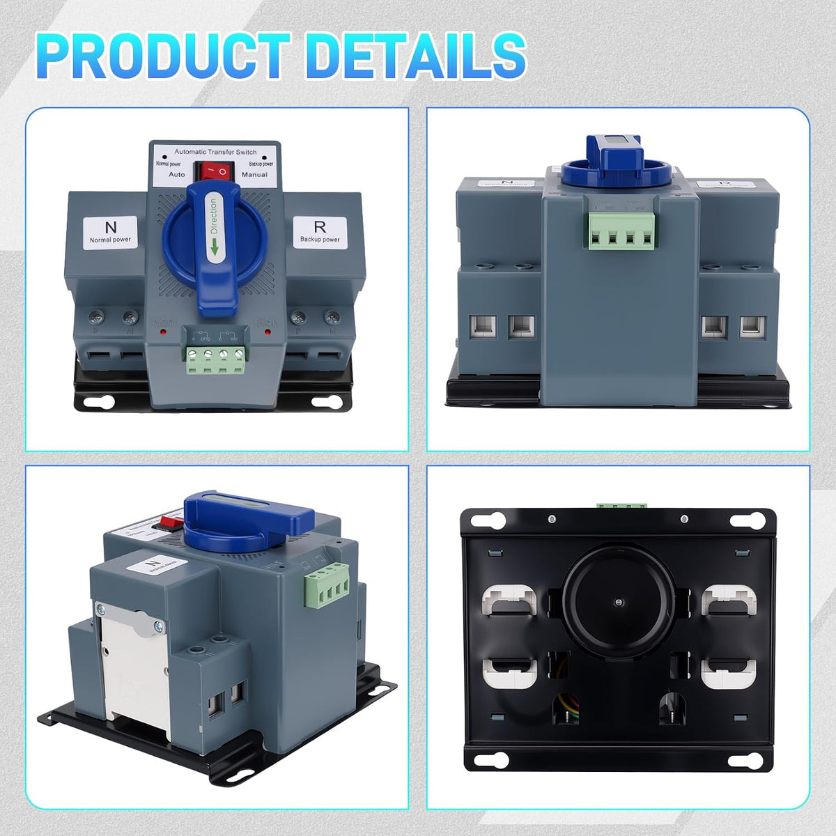 110V 63A 2P Dual Power Automatic Transfer Switch