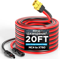 20FT Mc4 to Xt60 Connector Solar Charge Cable