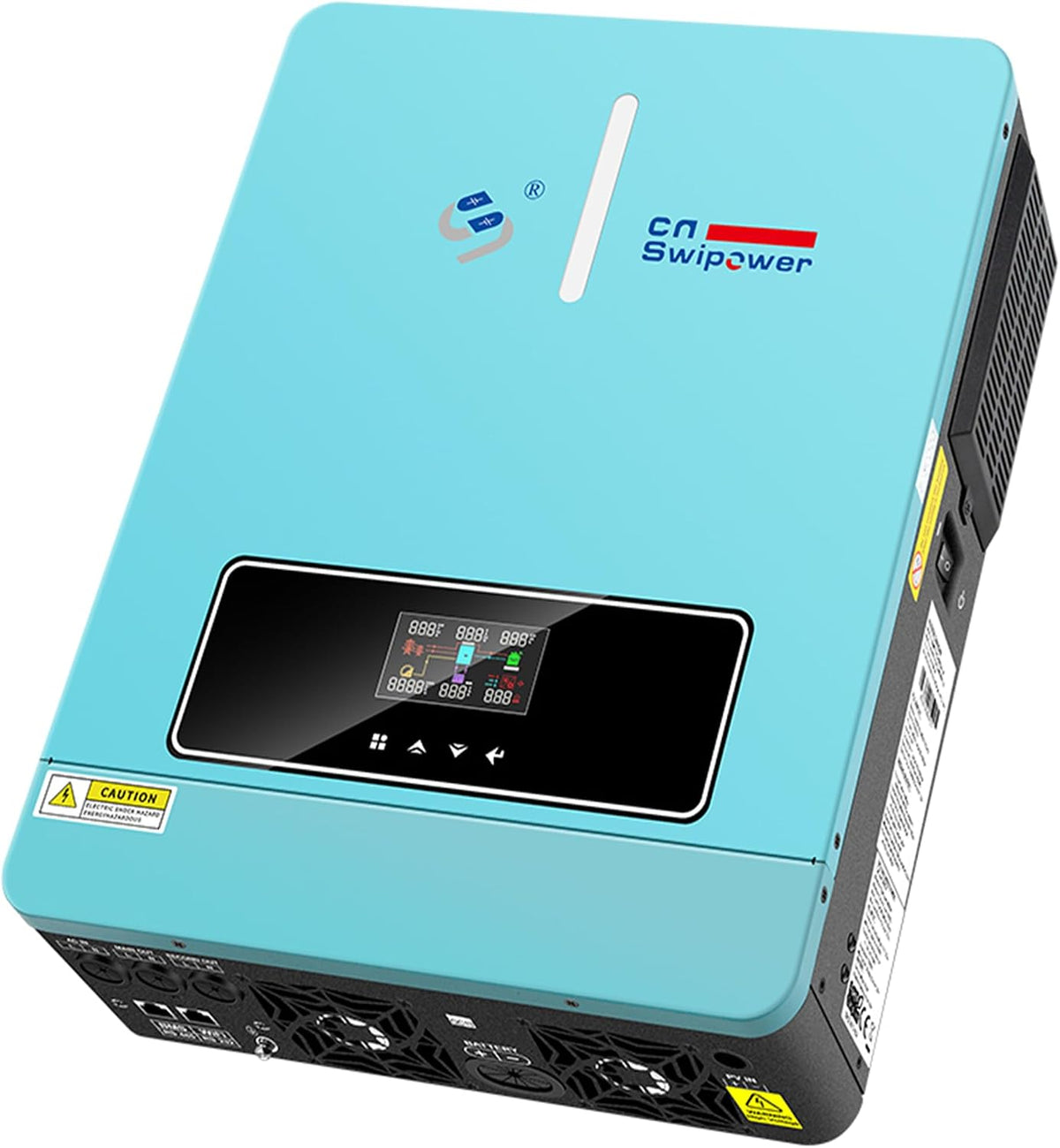 3600W Hybrid Solar Inverter，24Vdc to 120VAC Power Converter with 120A MPPT Solar Charging Controller，Battery-Less Operation Pure Sine Wave Inverter for Home, Rvs and Off-Grid Cabin