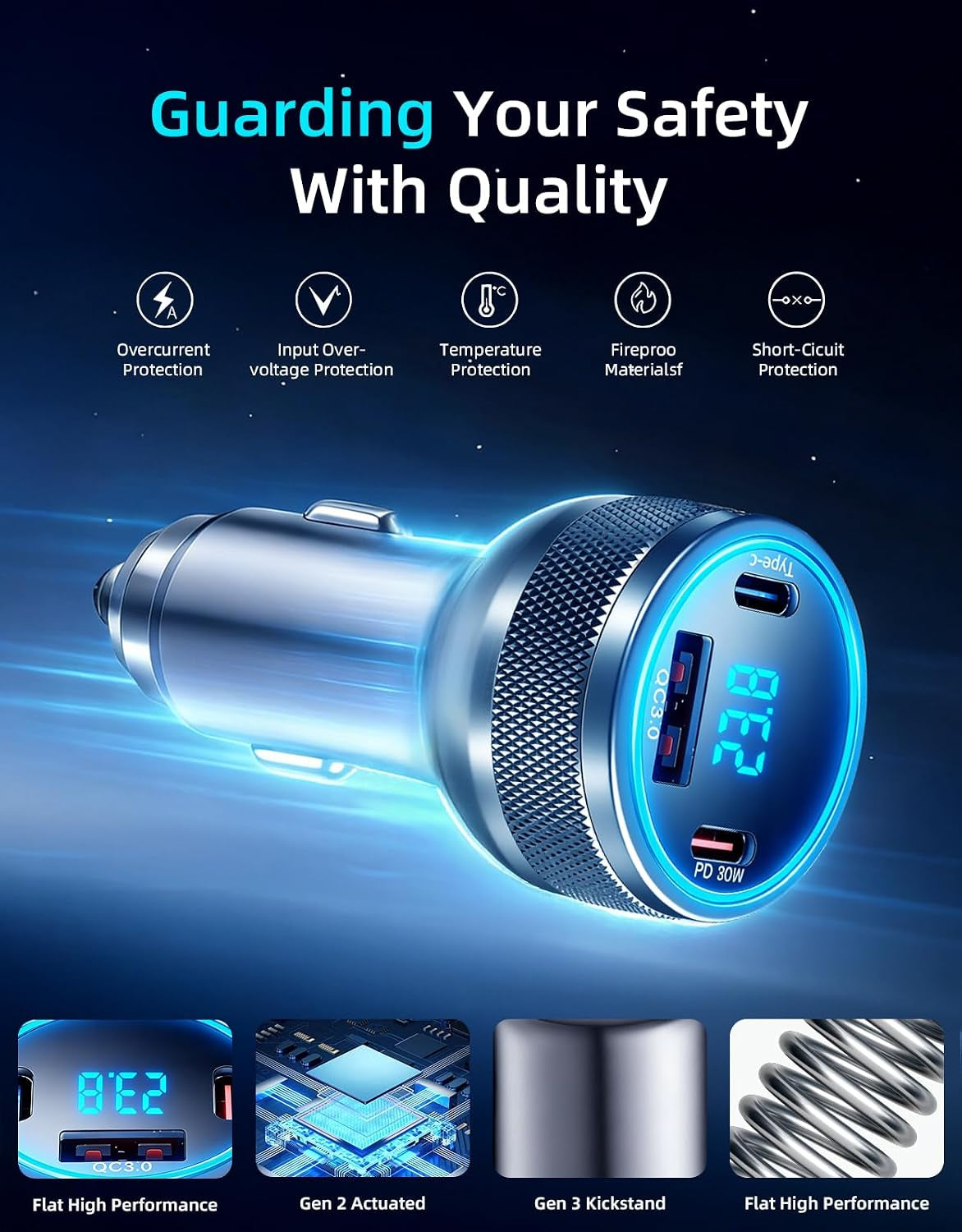 Starlink Mini Car Adapter, 10FT Starlink Mini Power Cable, 12V-24V