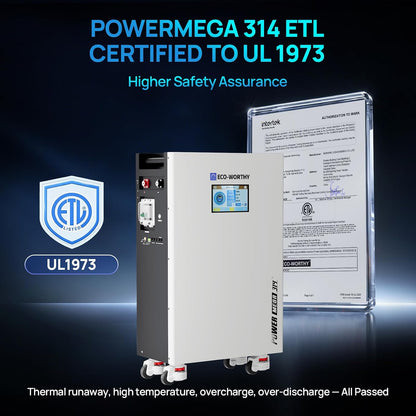 Powermega 48V 314Ah (2 Pack) UL1973 Lifepo4 Battery