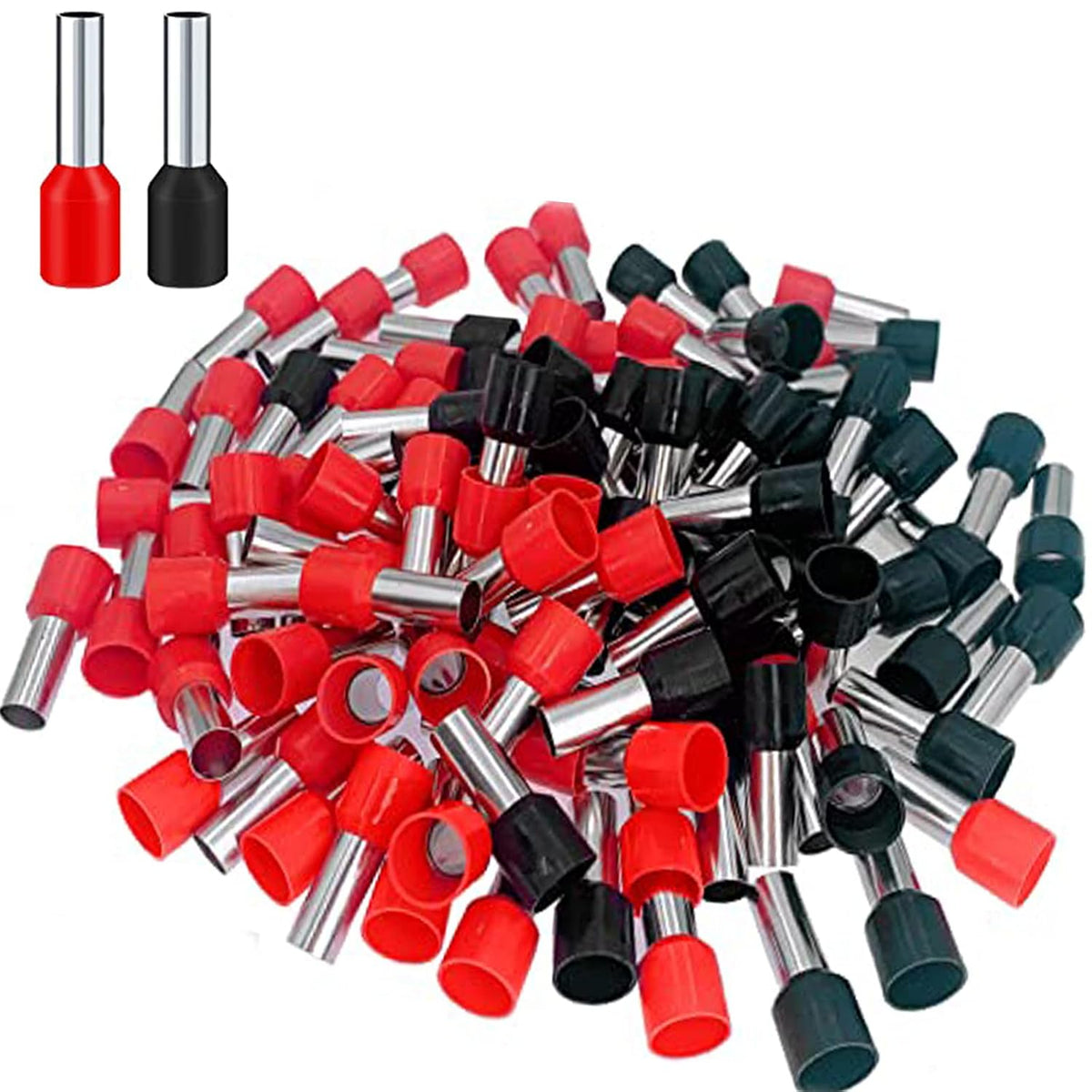 200Pcs 8 AWG Insulated Wire Ferrules Copper Cord End Terminals
