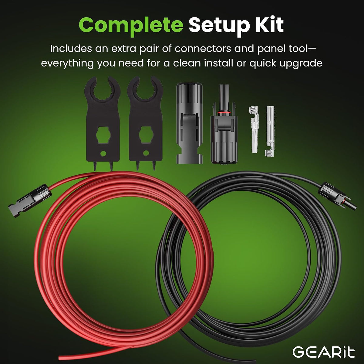 12 AWG Solar Extension Cable, 50FT Red/Black Tinned Copper PV Wire